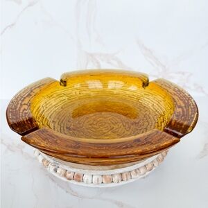 Vintage 1960s Anchor Hocking Soreno Pressed Glass Ashtray or Catchall